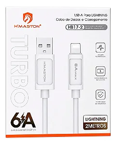 Cabo Iphone Usb-A Hmaston Turbo 6A 2M Hb17-2