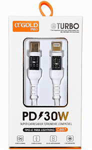 Cabo Iphone/Tipo C 30W Turbo Agold Pro - Cb87