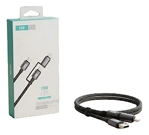 Cabo Usb-C Iphone/Tipo C 2 Em 1 Fam Ultra Rapido 100W Fca-2203