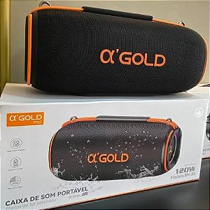 Caixa De Som Bluetooth Agold Pro Alta Qualidade 120W Ipx6 Prova Dagua Sm-35