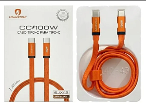 Cabo Tipo C P/ Tipo C Hmaston Turbo 100W 1M - Sjx43 (Laranja)