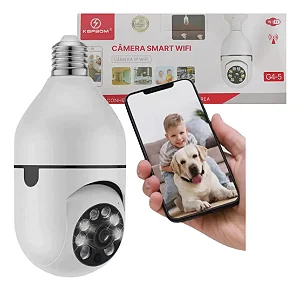 Camera Inteligente Smart Wifi Bocal 01 Lente - Kapbom Ka G4-5
