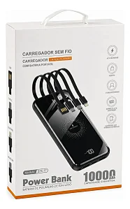 Carregador Portatil 10.000Mah Agold Bte-17 (Com Inducao)
