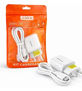 Carregador Tipo C 3.1A Agold 01 Usb Ca38-3 (Saquinho/ Cabo Separado)