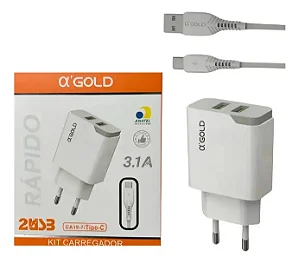 Carregador V8 3.1A Agold Ca19-5