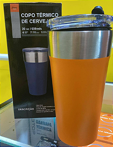 Copo Termico 600Ml Sem Logo (Com Tampa, Canudo E Abridor)