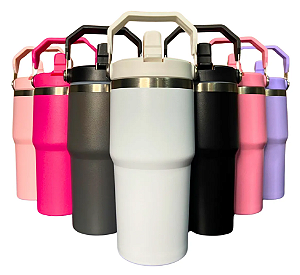 Copo Termico 600Ml Sem Logo Com Alca E Bico