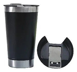 Copo Termico Liso Sem Logo 473Ml - Preto