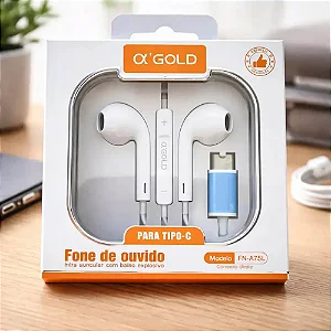 Fone De Ouvido Com Fio Tipo C Agold Fn-A75l