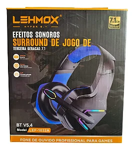Fone Gamer Sem Fio Bluetooth 7.1 Bt 5.4 C/ Microfone Lehmox Lef-1032A