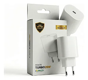Fonte Tipo C Turbo 20W Ur-27 - Skaiky (Homologada Anatel)