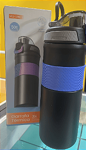Garrafa Termica 500Ml Wu-590 C/ Borracha Dual Cor