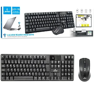 Kit Teclado E Mouse Sem Fio Lehmox Ley-176