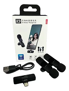 Microfone De Lapela Sem Fio K9 - Tipo C