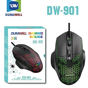 Mouse Gamer Com Fio Rgb 7 Botoes Dw-901