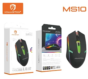Mouse Sem Fio Gamer Hmaston Luz Led Rgb Recarregavel Ms10
