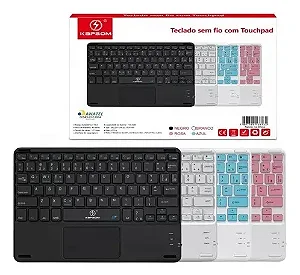 Teclado Sem Fio Bluetooth Kapbom Ultra Fino Com Touchpad - Ka-690