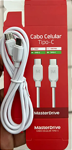 Cabo Tipo C/ Tipo C Masterdrive Rapido 1M (Branco)