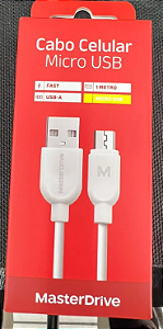 Cabo Usb V8 Masterdrive Rapido 1M (Branco)