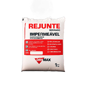 Rejunte Resinado Impermeável Drymax Multiuso 1kg - Cinza Escuro