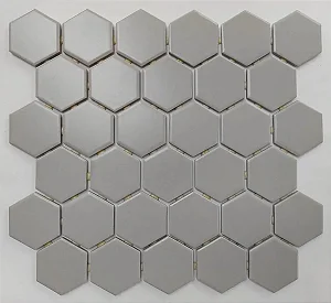 Pastilha Atlas Hexagonal Inox 5 x 5 caixa 1,09 m²