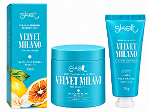 Kit Skelt Velvet Milano - Body Splash / Creme corpo / Creme mão