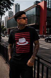 Camiseta Preta Chapéu Zé pilintra
