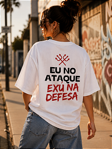 Camiseta Exú no Ataque, Eu na Defesa Feminina
