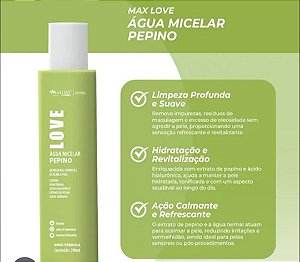 Água Micelar Pepino Max Love 290ml
