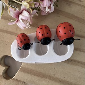 Molde de Silicone Três Joaninhas 020