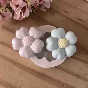 Molde de Silicone Flor de 5 Pétalas de Coração 026 M