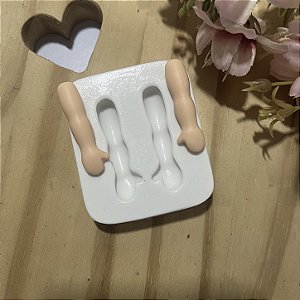 Molde de Silicone Bracos para Topo Básico 039