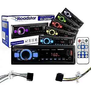 Rádio Automotivo Bluetooth Mp3 Player USB SD Roadstar RS2605BR ES