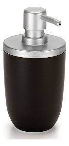 Porta Sabonete Liquido Luxo Para Lavabo Preto Cromo Fosco Arthi