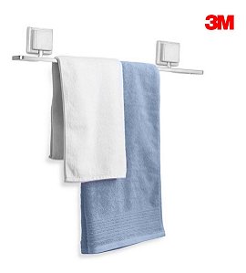 Porta Toalha Banho Sem Furos Dupla Face 3M Piatina Cromo Fosco Arthi