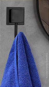 Gancho Cabide Suporte Porta Toalha Parede Banheiro 3m ~ Arthi Preto