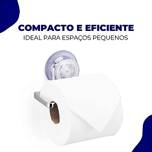 Porta Papel Higiênico Sucção ~ Arthi Cromado