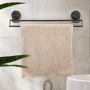 Porta Toalha Banho Suporte Ventosa ~ Arthi Black