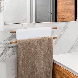Porta Toalha Banho Duplo Sem Furos Eco Design ~ Arthi White