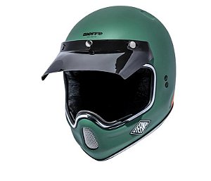 Capacete Bieffe Old School Moto X Eternal ~ Cinza F Laranja