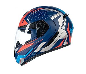 Capacete Moto Peels Urb2 Ocean Escamoteável ~ Azul Fosco