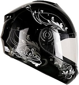 Capacete Fly Young HG Lyrcal Preto com Branco  52