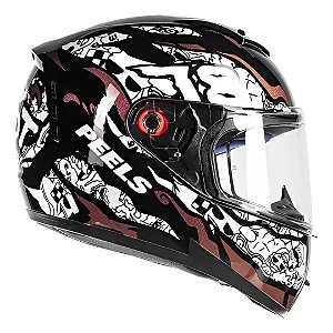 Capacete Icon 23 Pilot PretoBranco ~ Peels