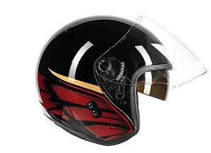 Capacete Allegro Soul Preto Rubro ~ Bieffe