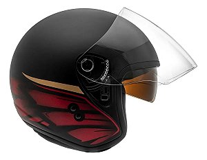 Capacete Allegro Soul Preto Fosco Rubro ~ Bieffe  56