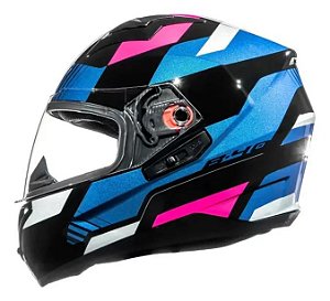 Capacete B40 Spect Preto Rosa Com Viseira Solar ~ Bieffe  56