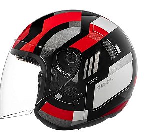 Capacete Allegro Reverse Preto Vermelho ~ Bieffe  61