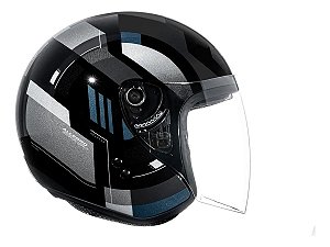 Capacete Allegro Reverse Preto Com Grafite Viseira Interna ~ Bieffe  61