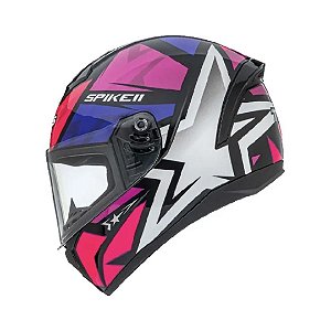 Capacete Spike II 1st Preto Fosco Pink ~ Peels  58