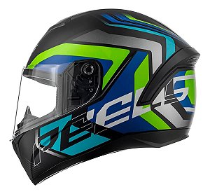 Capacete Spike II GTX ~ Peels PRETO/AZUL FOSCO  56